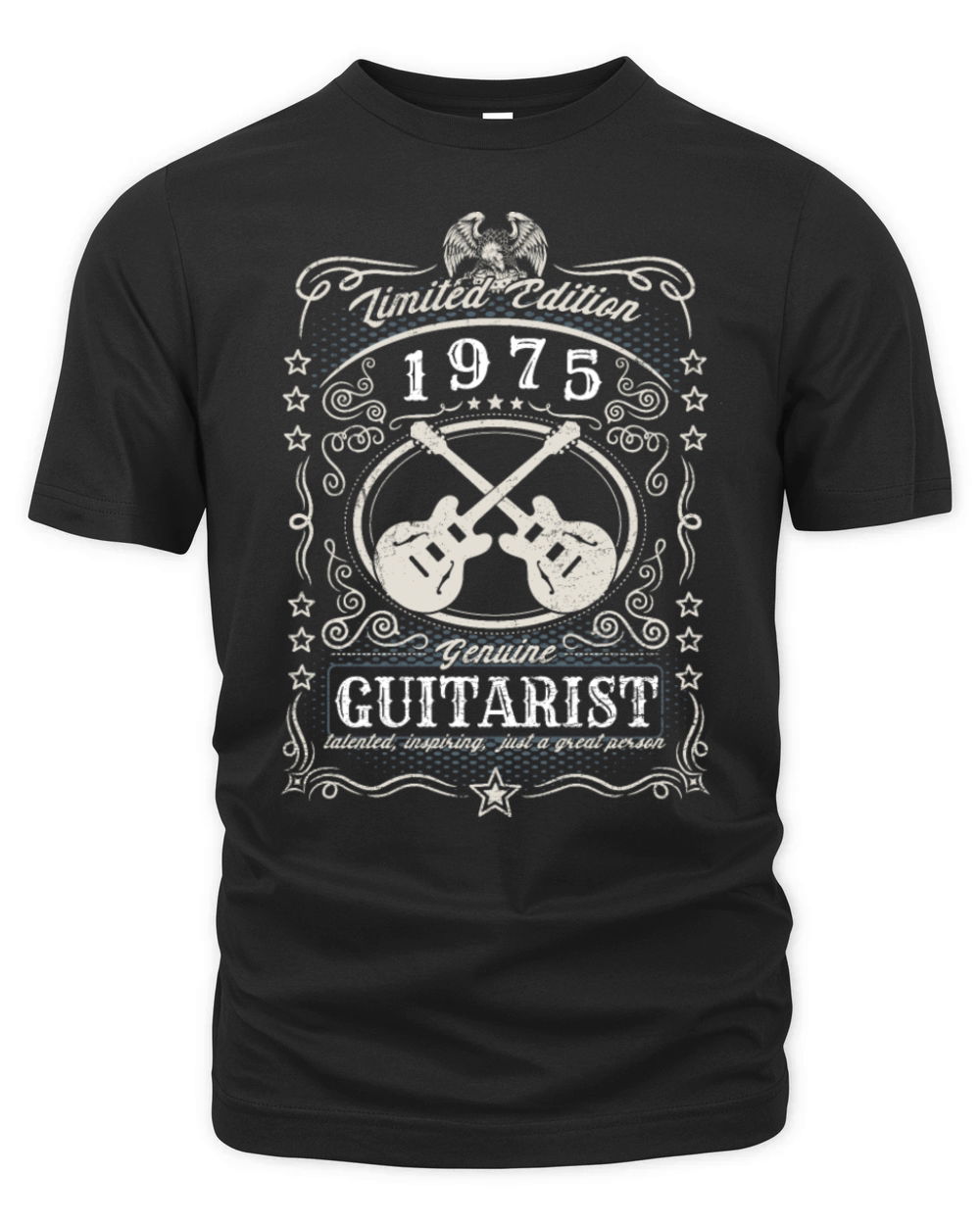 Vintage 1975 Guitarist Birthday Gift Guitar Player Organic Unisex T-shirt