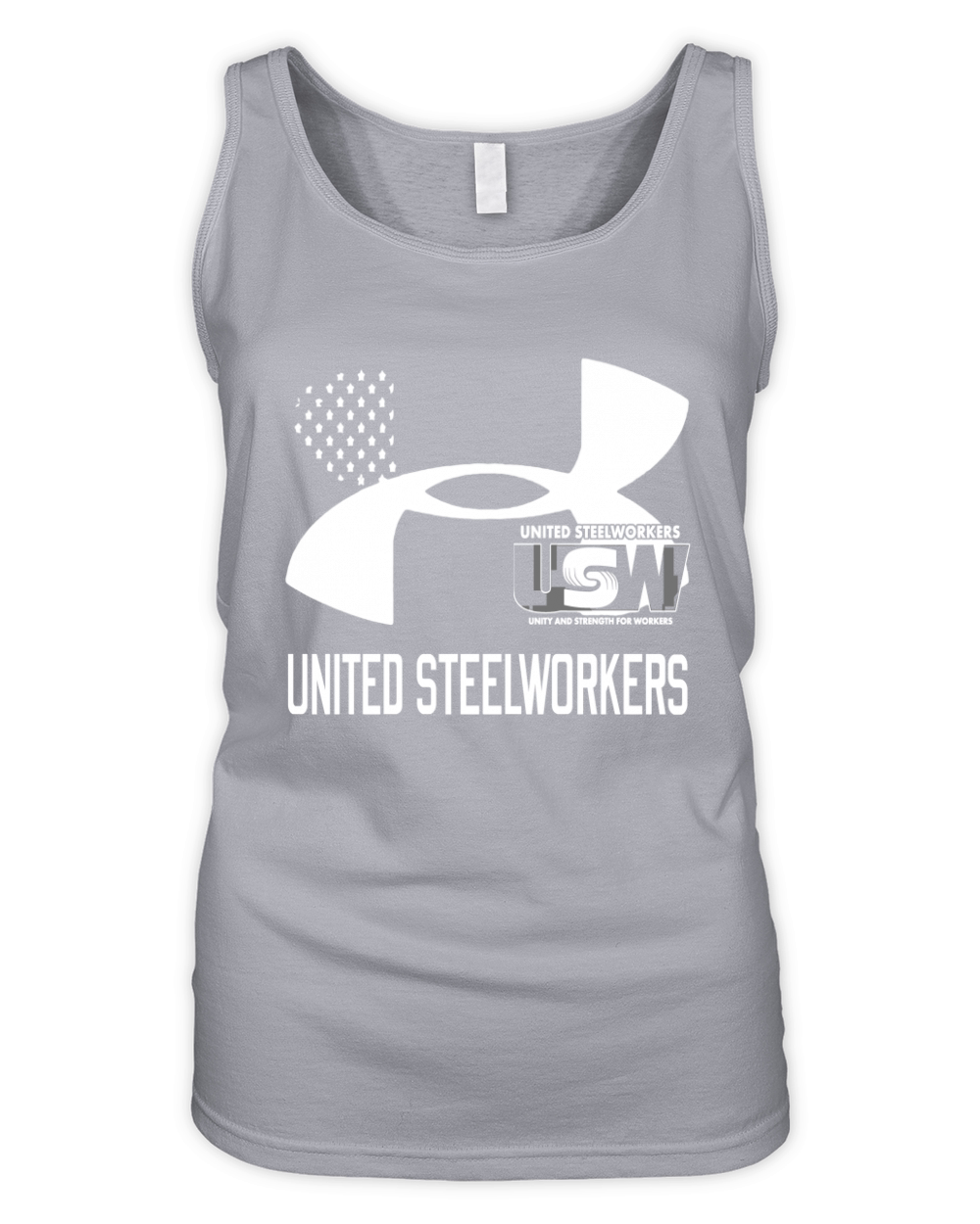 United Steelworkers Unity And Strength For Workers Flag - Drawstring Bag Organic Women's Tank Top