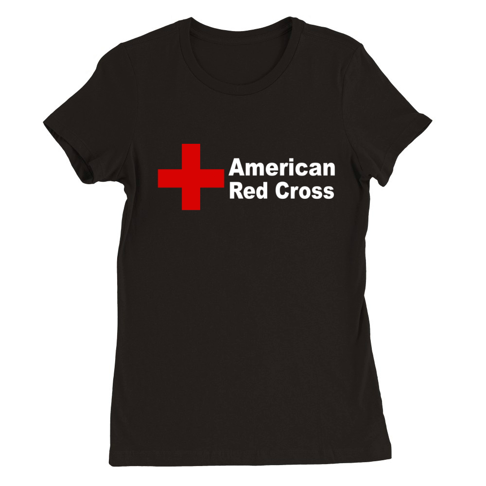 AMERICAN RED CROSS - Womens Organic T-Shirt Premium Womens Crewneck T-shirt