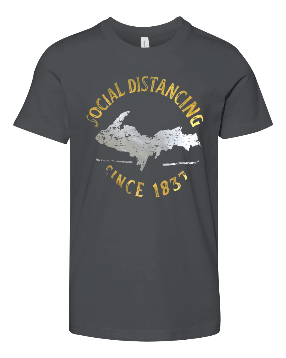 Social distancing since 1837 vintage Youth Unisex Jersey Tee