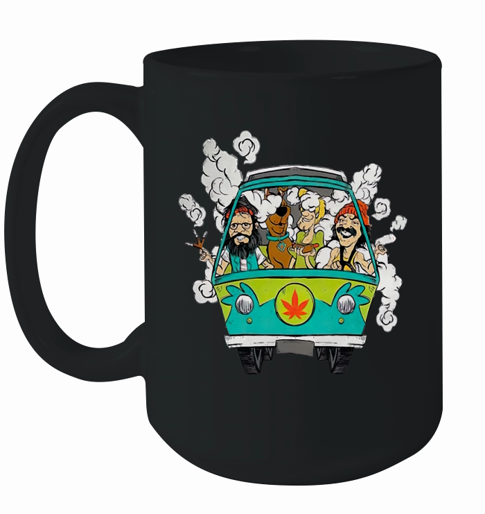 Cheech And Chong With Scooby Smoke shirt Ceramic Mug