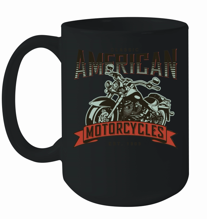 Classic American Motorcycle Ceramic Mug