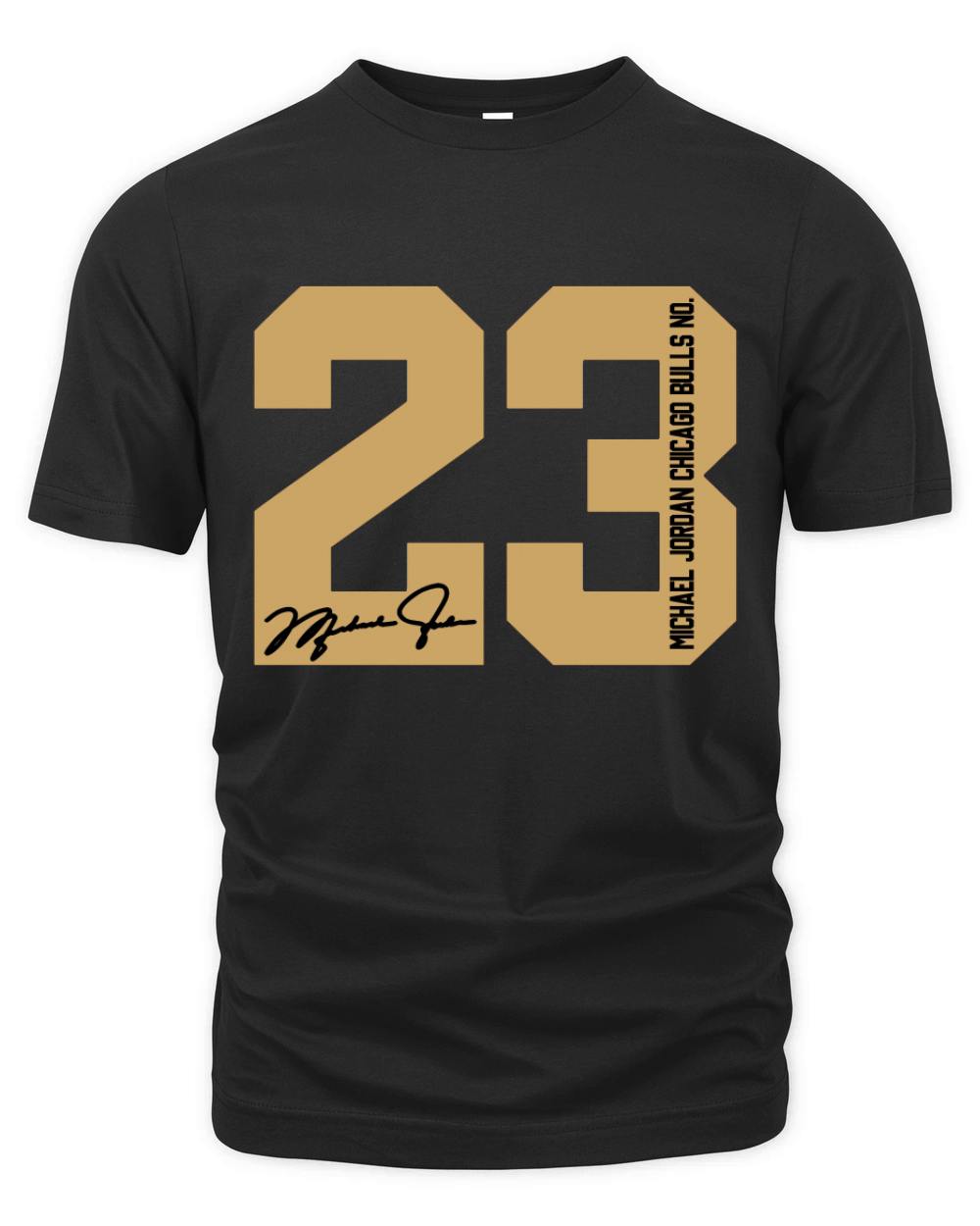 Gold Print Mens Michael Legend 23 Jordan Organic Unisex T-shirt