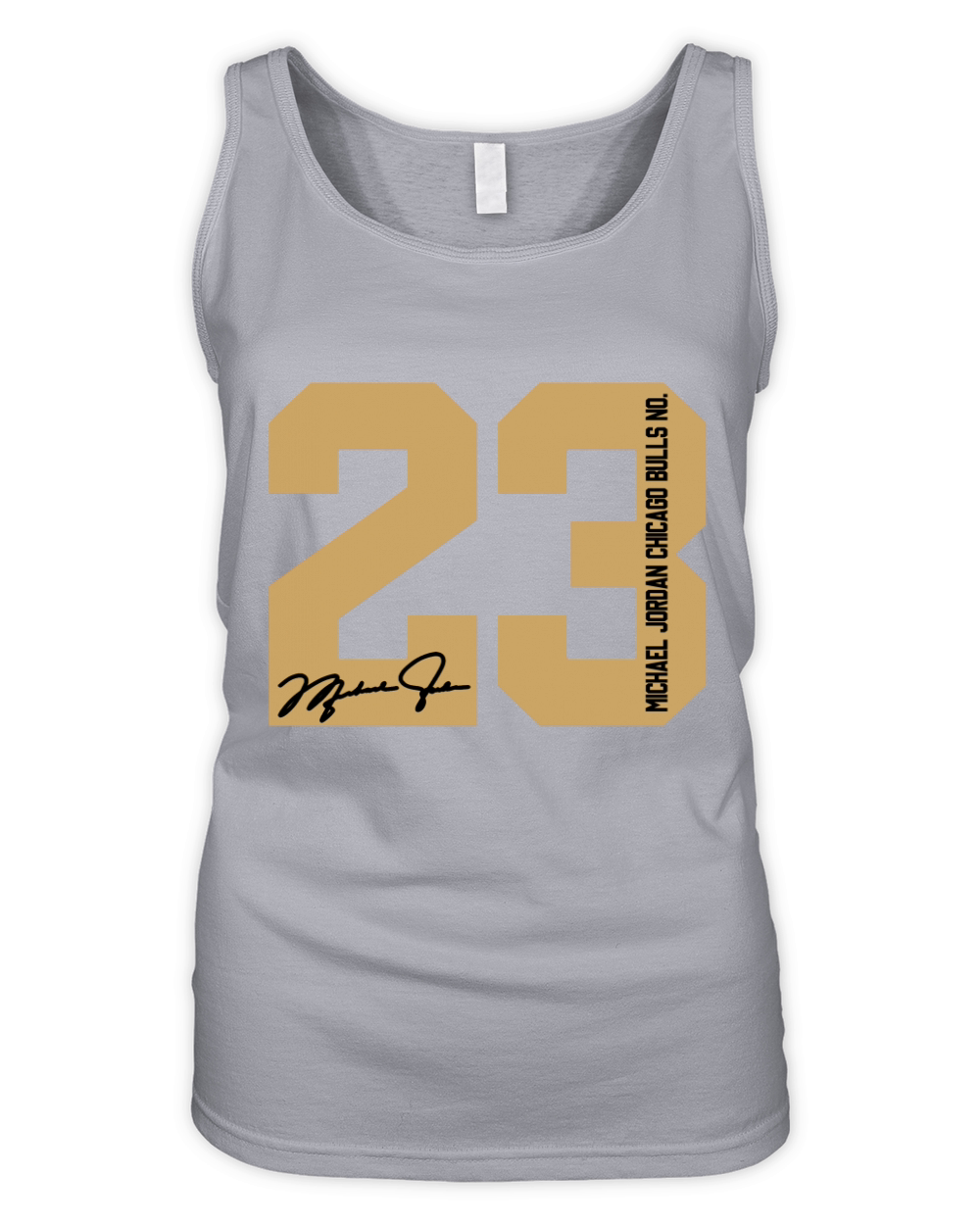 Gold Print Mens Michael Legend 23 Jordan Organic Women's Tank Top