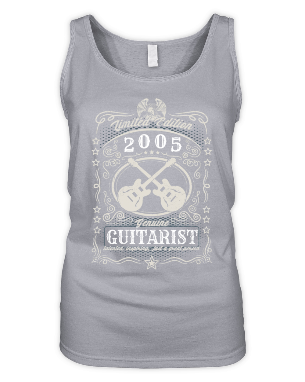 Vintage 2005 Guitarist Birthday Gift Guitar Player Organic Women's Tank Top