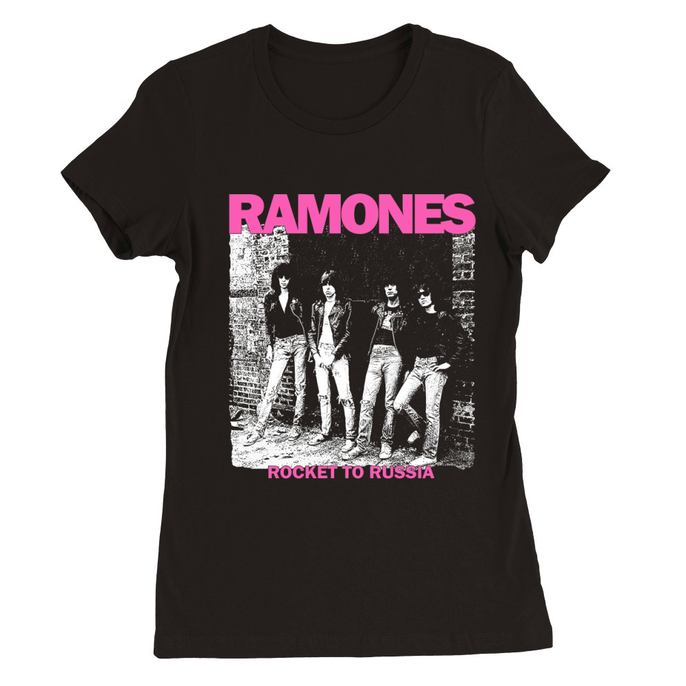 RAMONES ROCKET TO RUSSIA NEW BLACK Premium Womens Crewneck T-shirt