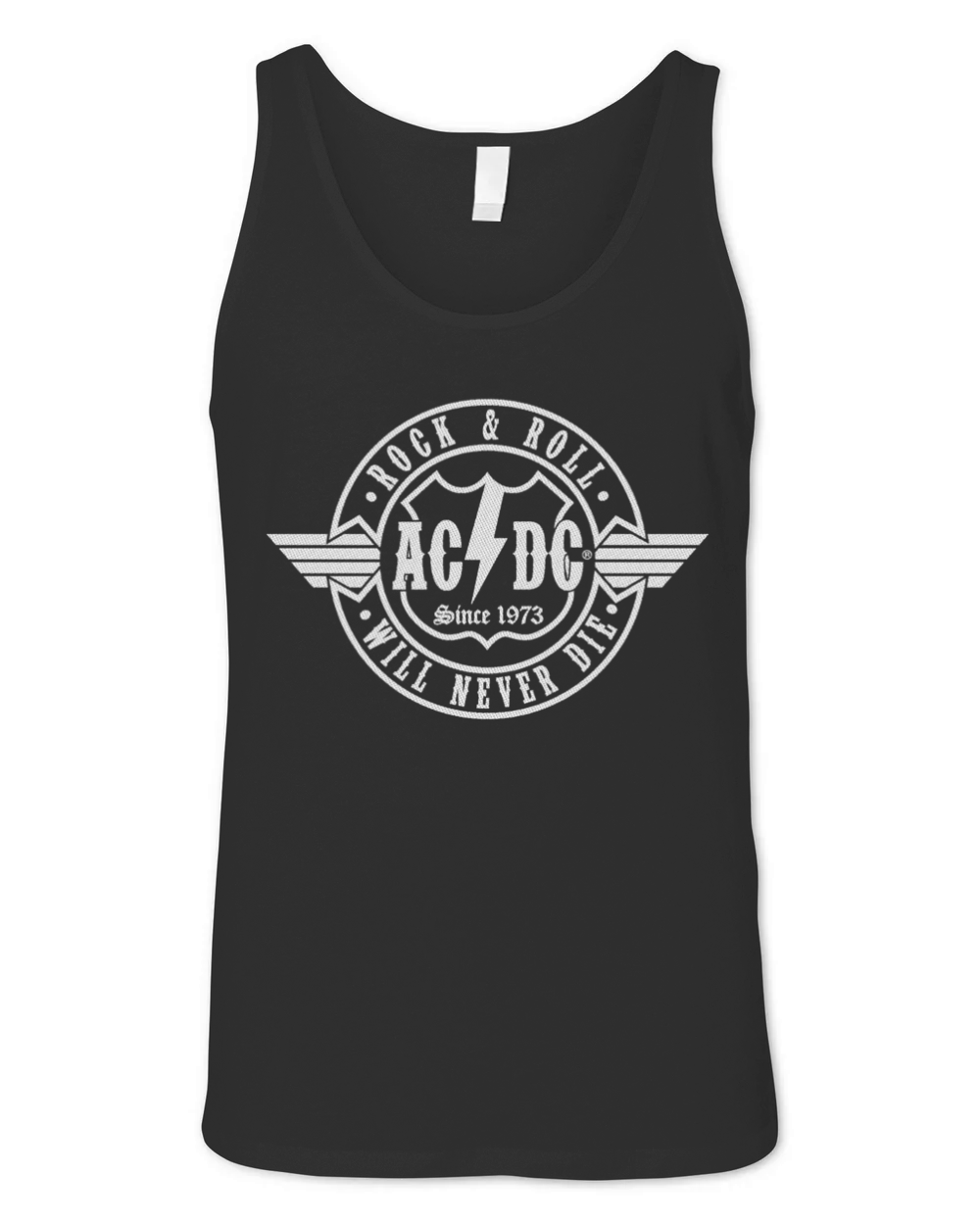 DRIVING AND LISTENING TO AC DC Unisex Jersey Tank