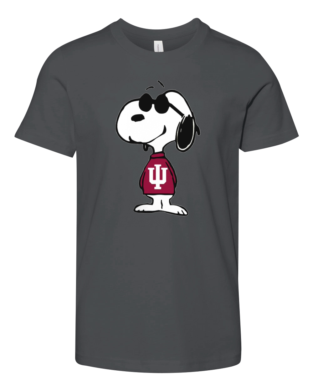 CG-snoopy-sport-football-Indiana Hoosiers Youth Unisex Jersey Tee