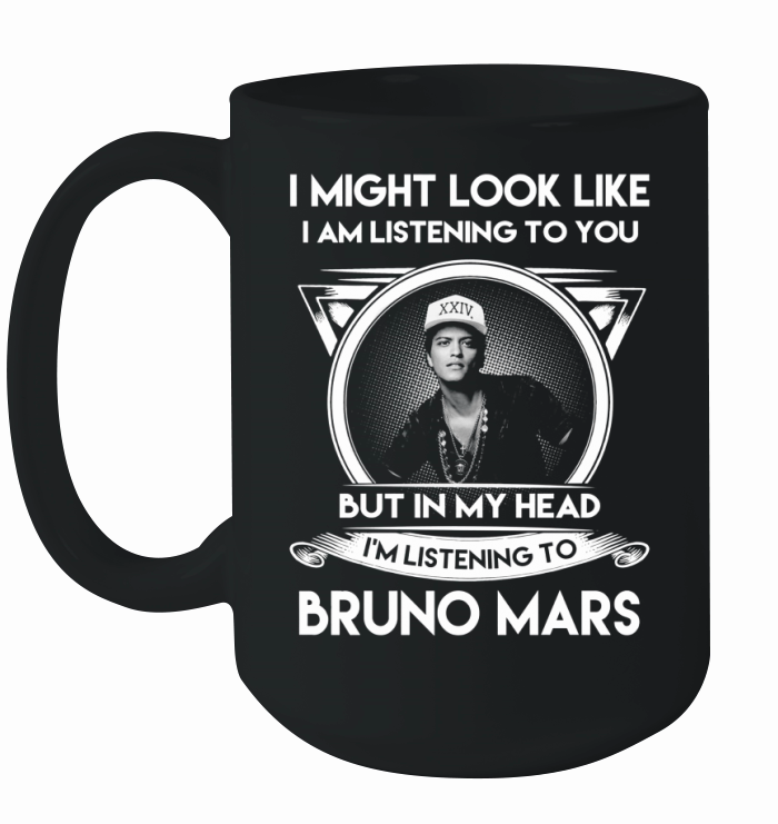 Bruno Mars might listening Ceramic Mug