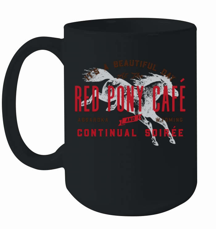 Red Pony Cafe and Continual Soiree Ceramic Mug