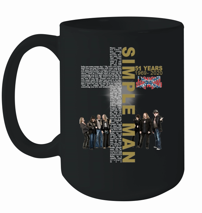 Simple Man lyric Cross 51 years 1969 2020 Lynyrd Skynyrd - Unisex Long Sleeve Ceramic Mug
