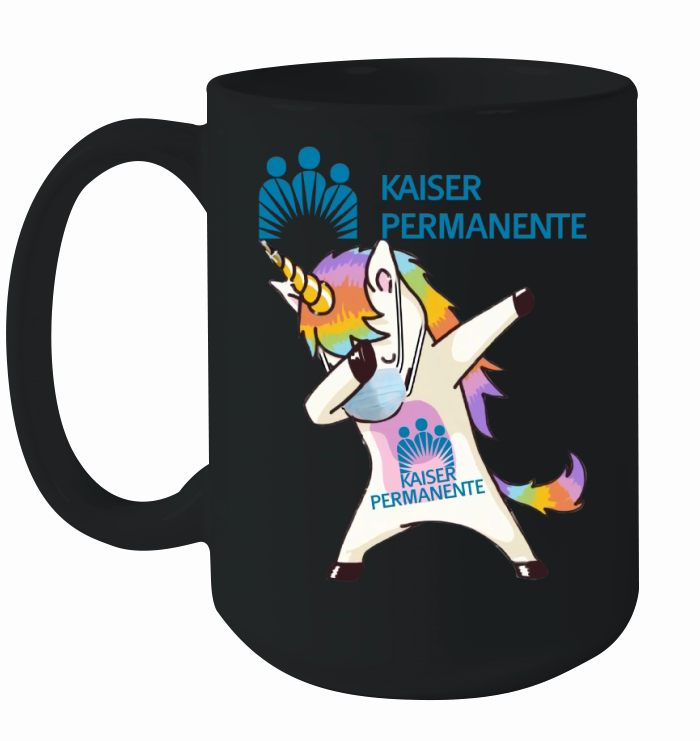 Unicorn mask dabbing kaiser permanente shirth Ceramic Mug