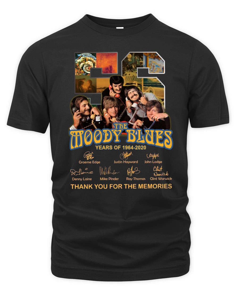 56 the moody blues years of 1964 2020 thank you for the memories signatures Organic Unisex T-shirt