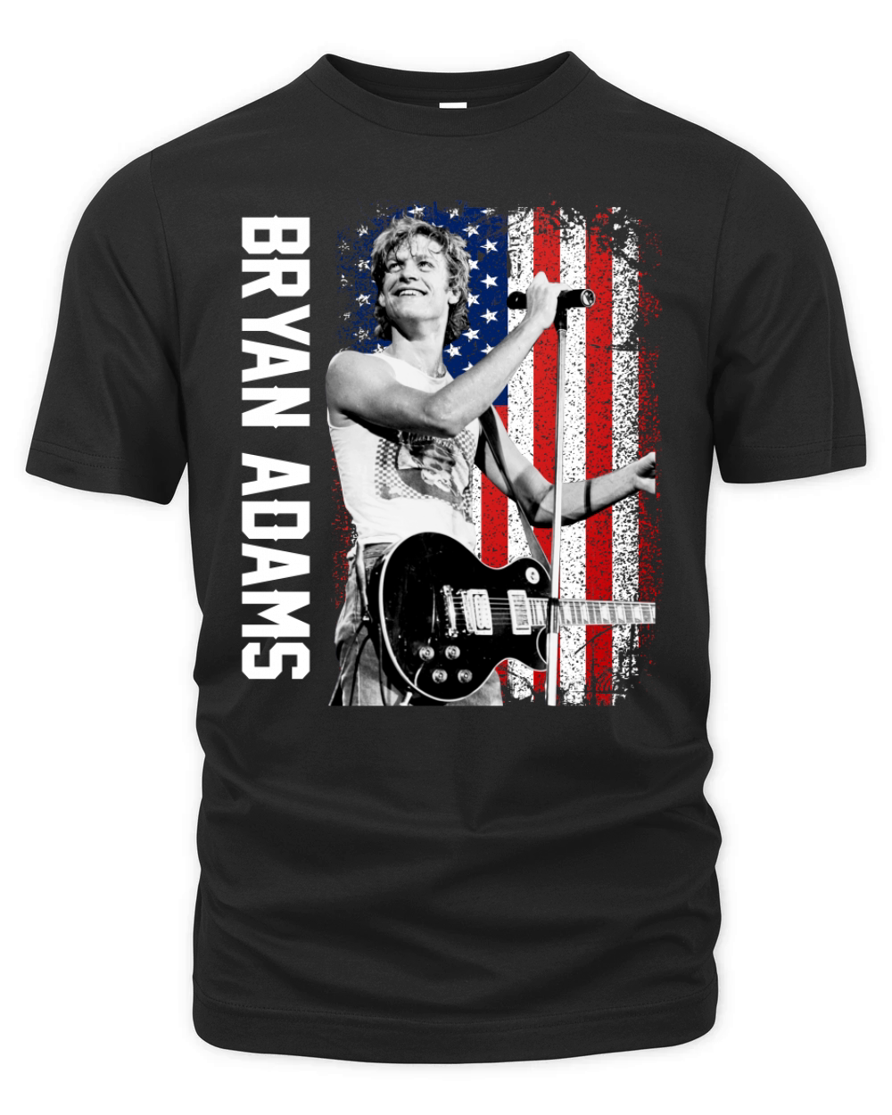 Discover Cool Bryan Adams American Flag Organic Unisex T-shirt