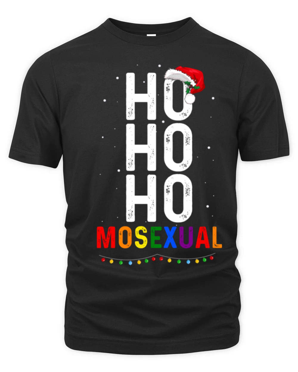 Ho Ho Ho Mosexual Gay Santa LGBT Pun Gay Christmas Organic Unisex T-shirt