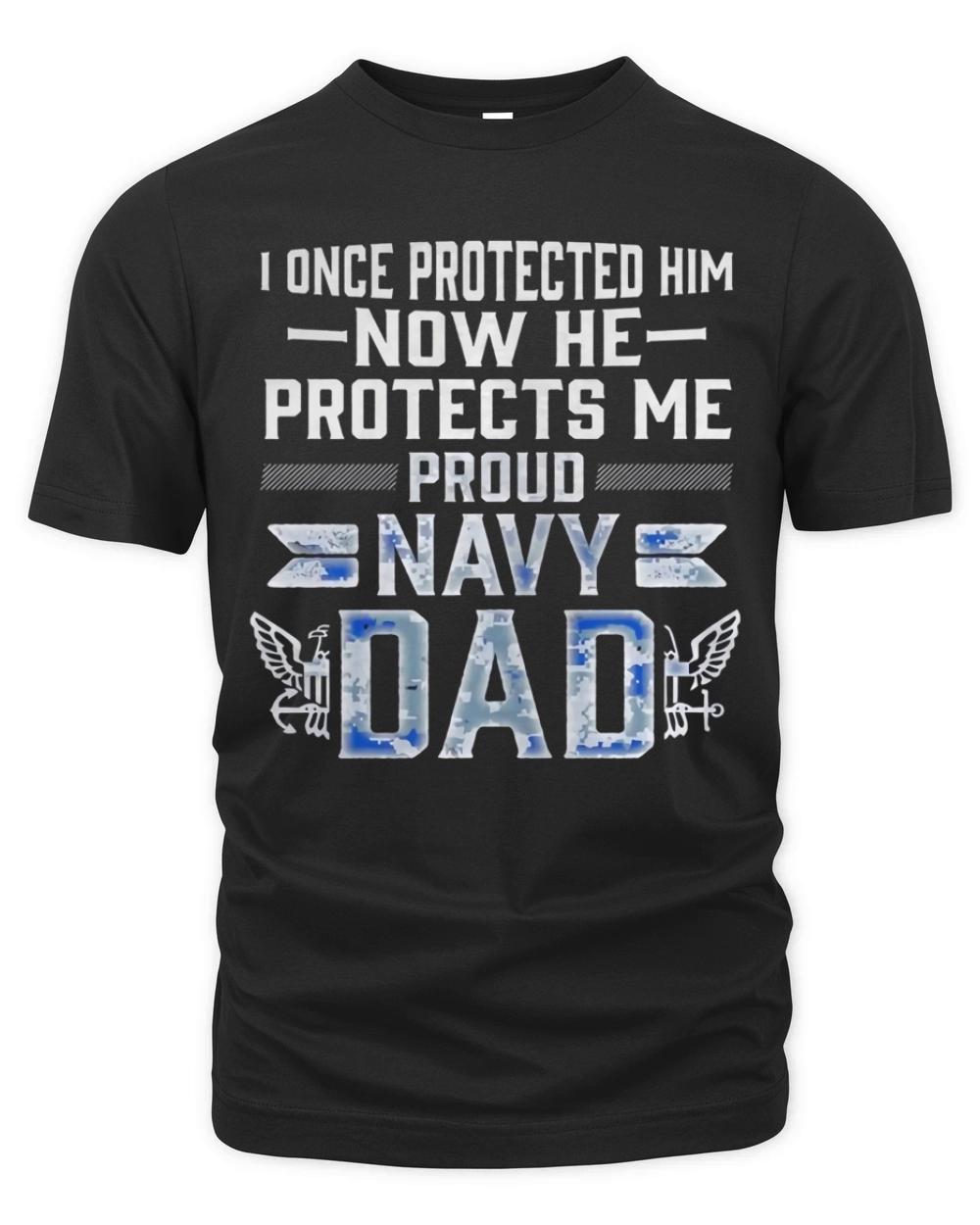 Proud Navy Dad Son Military Air Force Navy T Shirt Black Youth Organic Unisex T-shirt