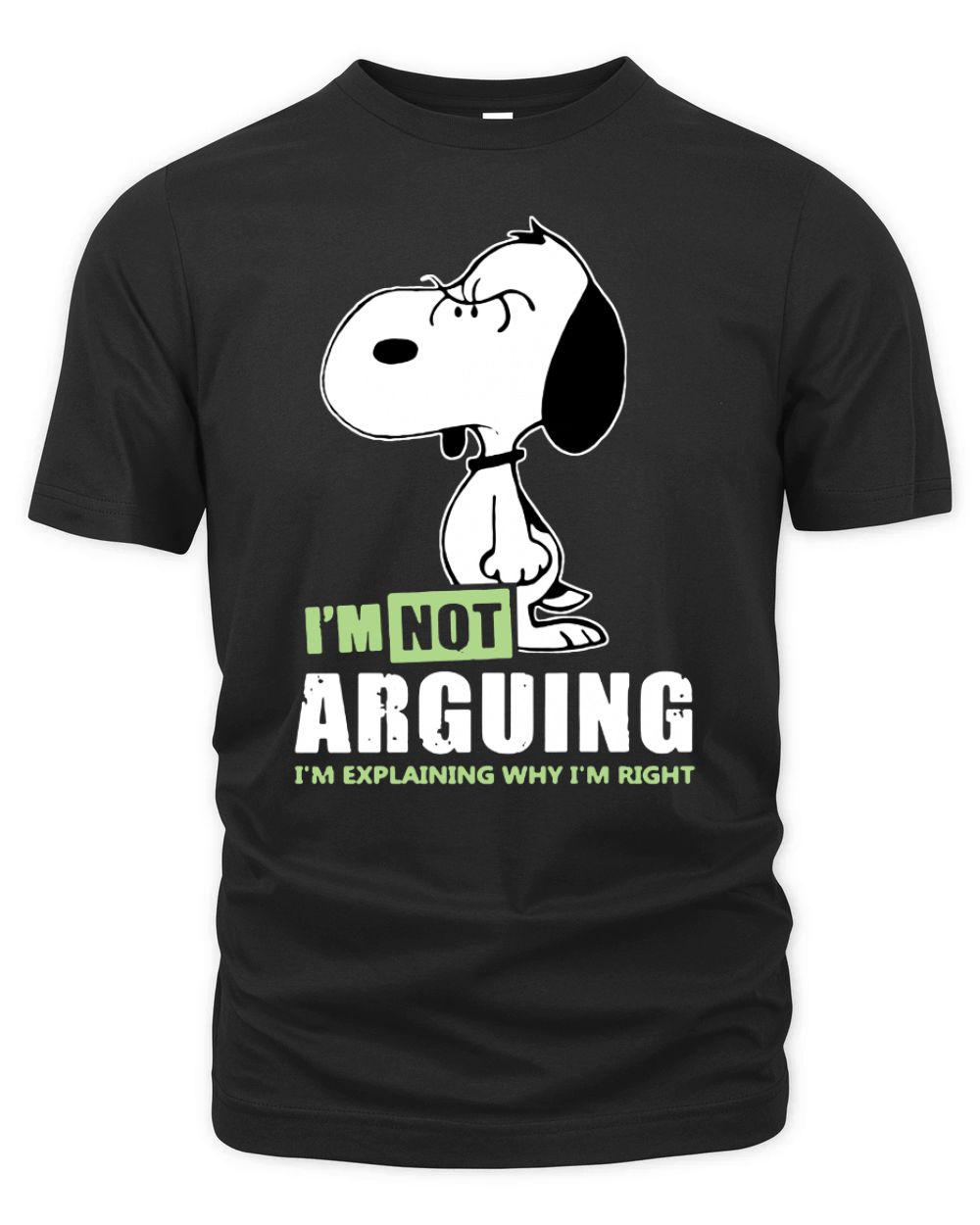 Snoopy Arguing Organic Unisex T-shirt