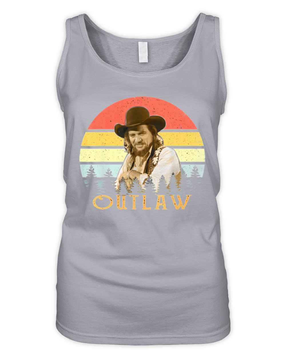 Waylon Jennings Outlaw Organic Women's Tank Top