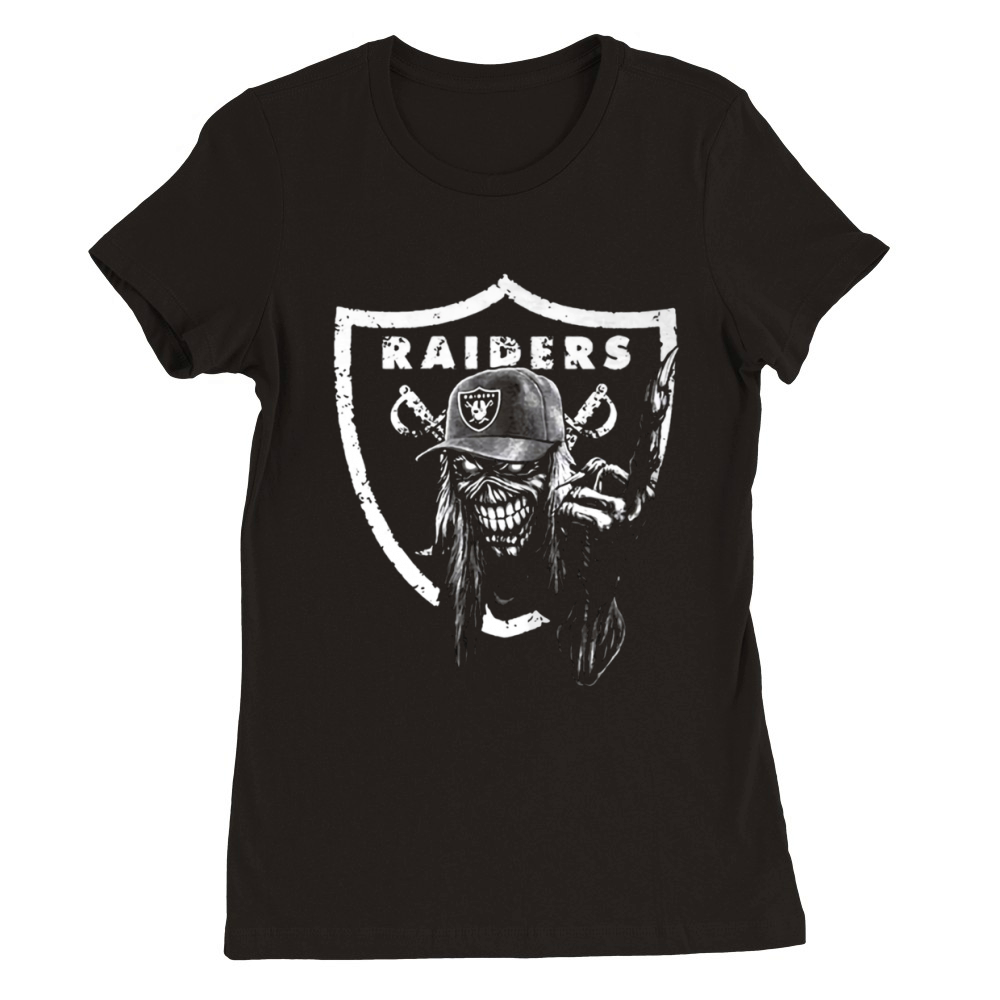 COOL RAIDERS SHIRT WITH EDDIE FROM IRON MAIDEN Premium Womens Crewneck T-shirt