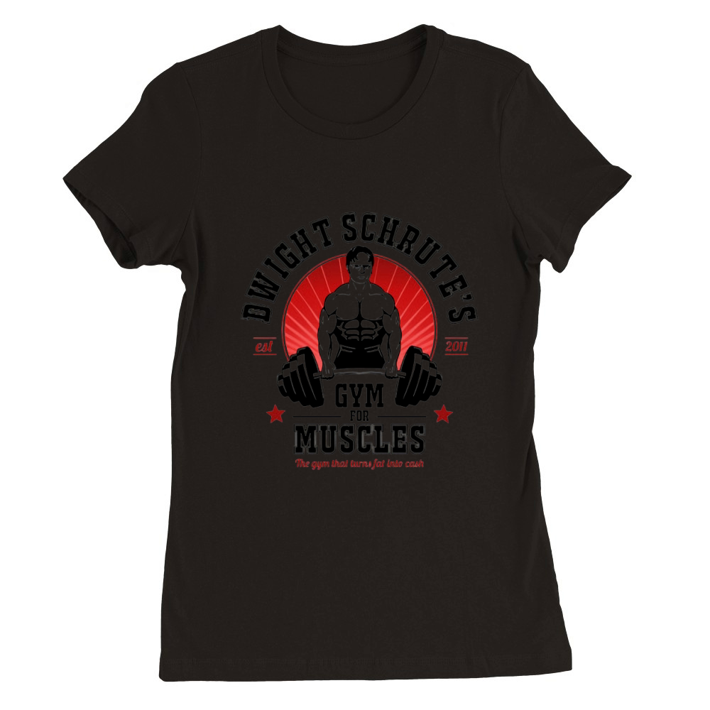 Dwight Schrute Gym For Muscles Premium Womens Crewneck T-shirt