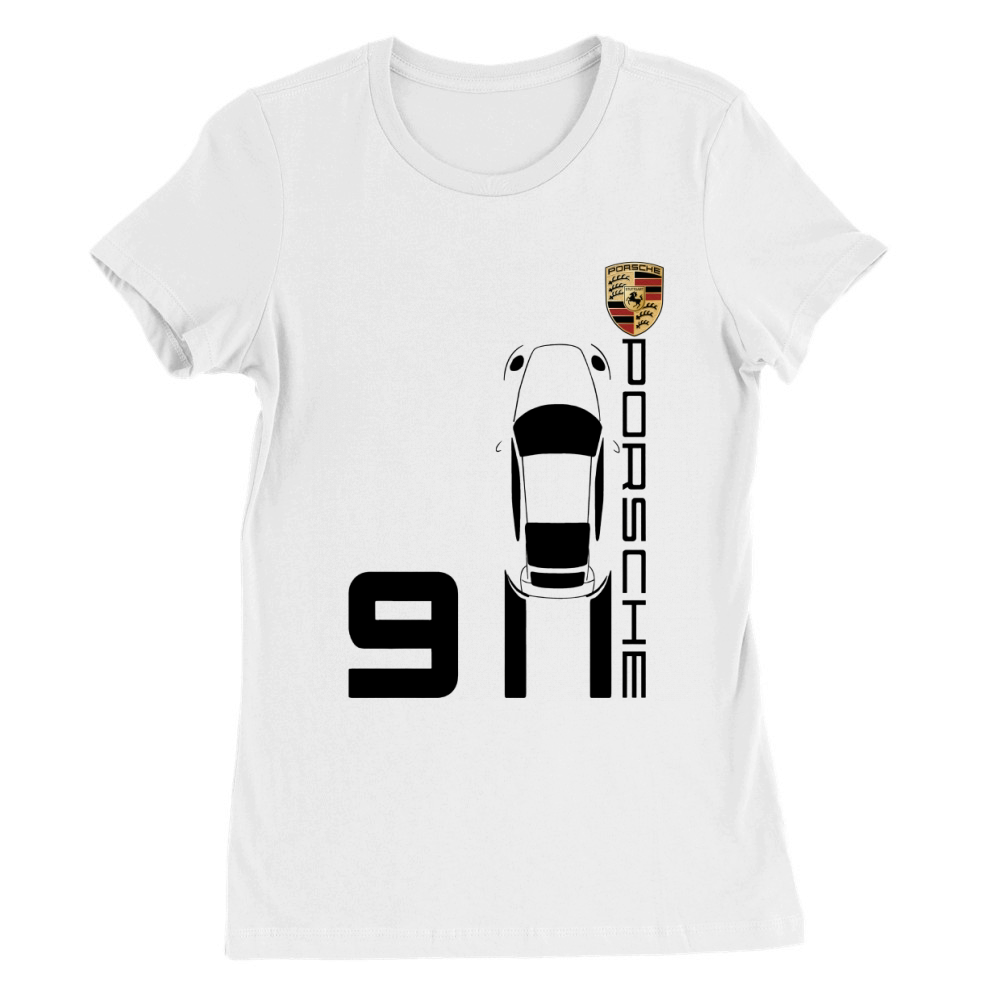 Vintage 911 Porsche Sports Car Premium Womens Crewneck T-shirt