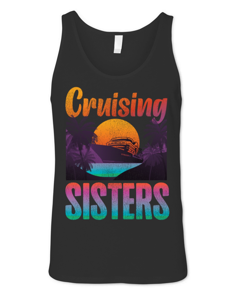 Cruise Ship Vacation Sister Girl Unisex Jersey Tank