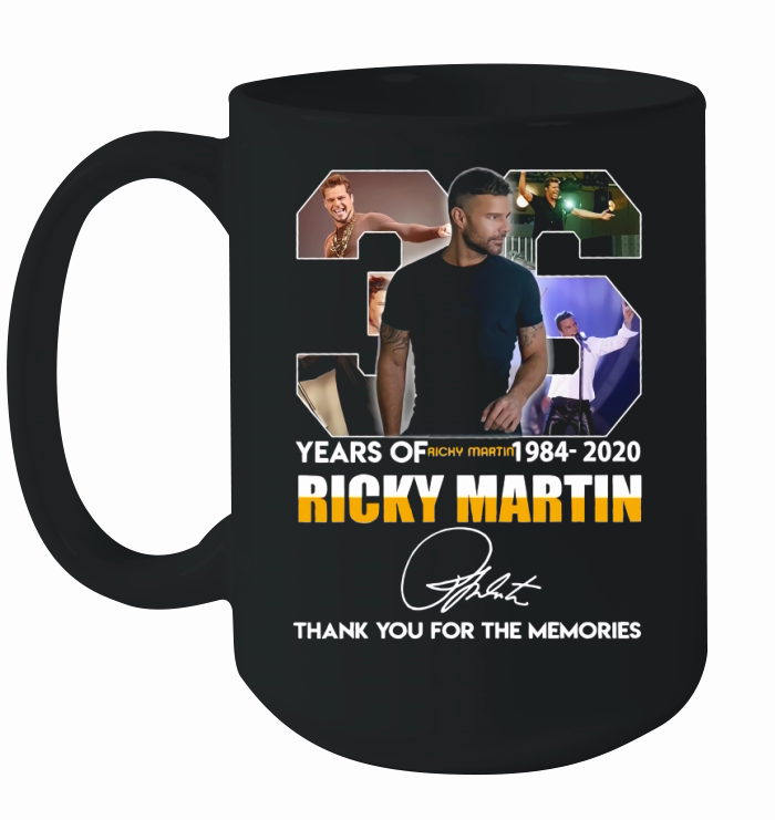 36 Years Of Ricky Martin 1984 2020 Ricky Martin Thank You For The Memories Ceramic Mug