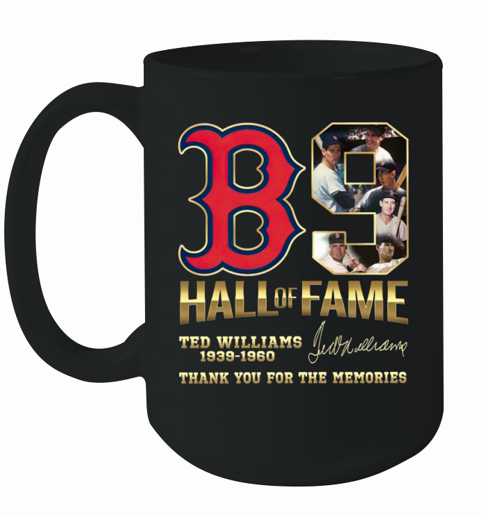 B9 Hall Of Fame Ted Williams 1939-1960 thank you for the memories signature Ceramic Mug