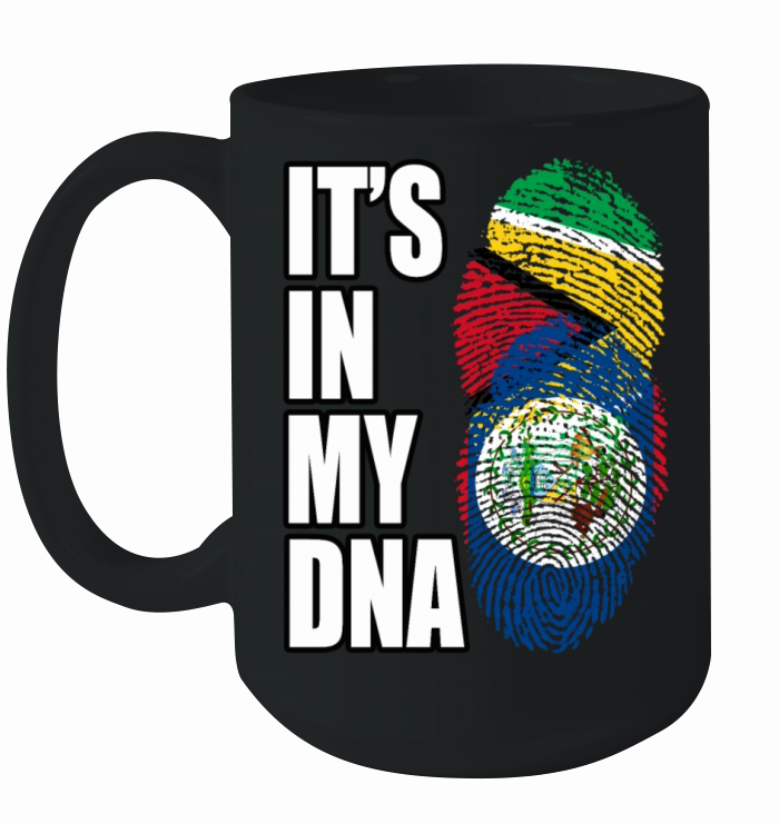 Guyanese And Belizean Mix Heritage DNA Flag Ceramic Mug