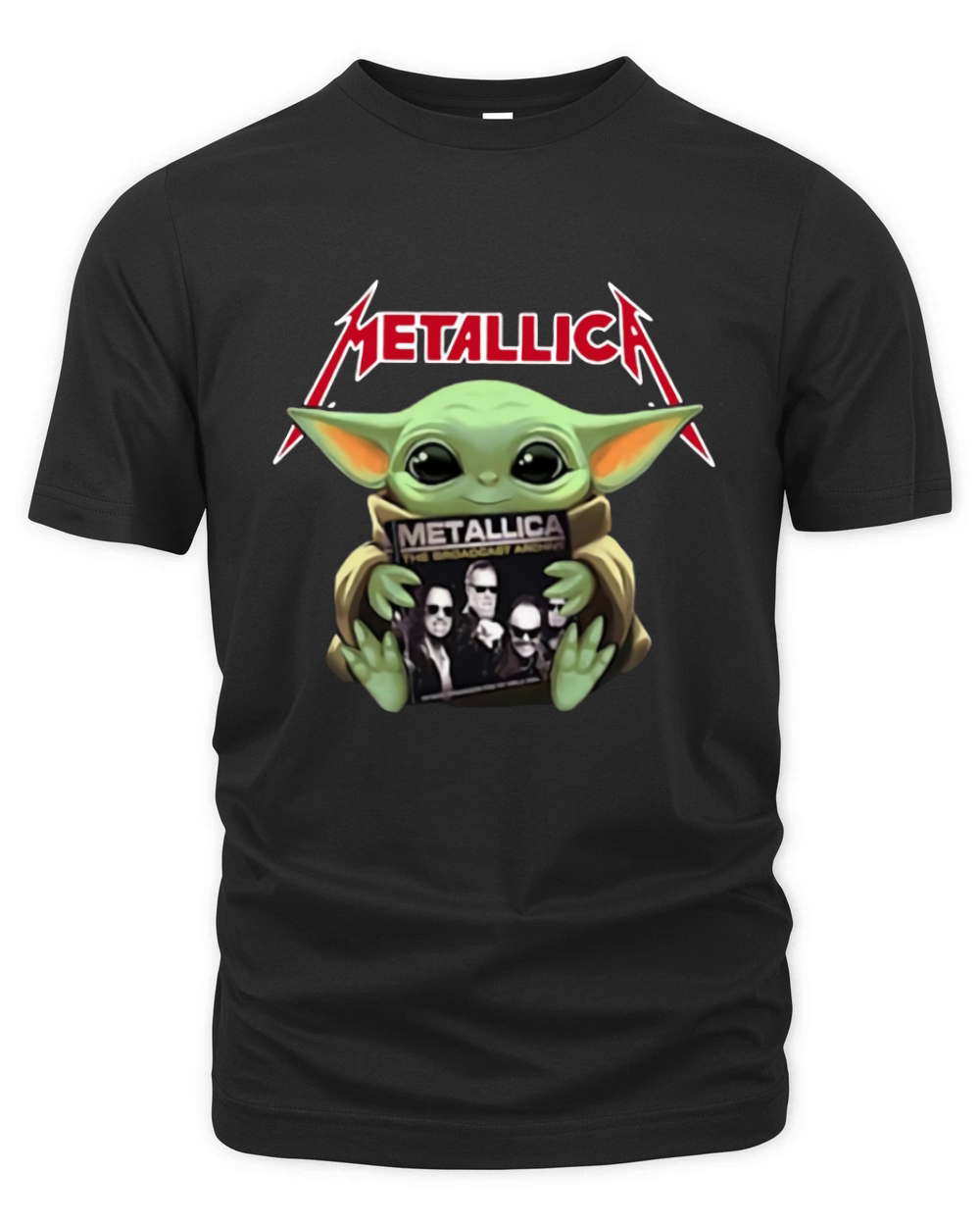 Baby Yoda hug Metallica Organic Unisex T-shirt