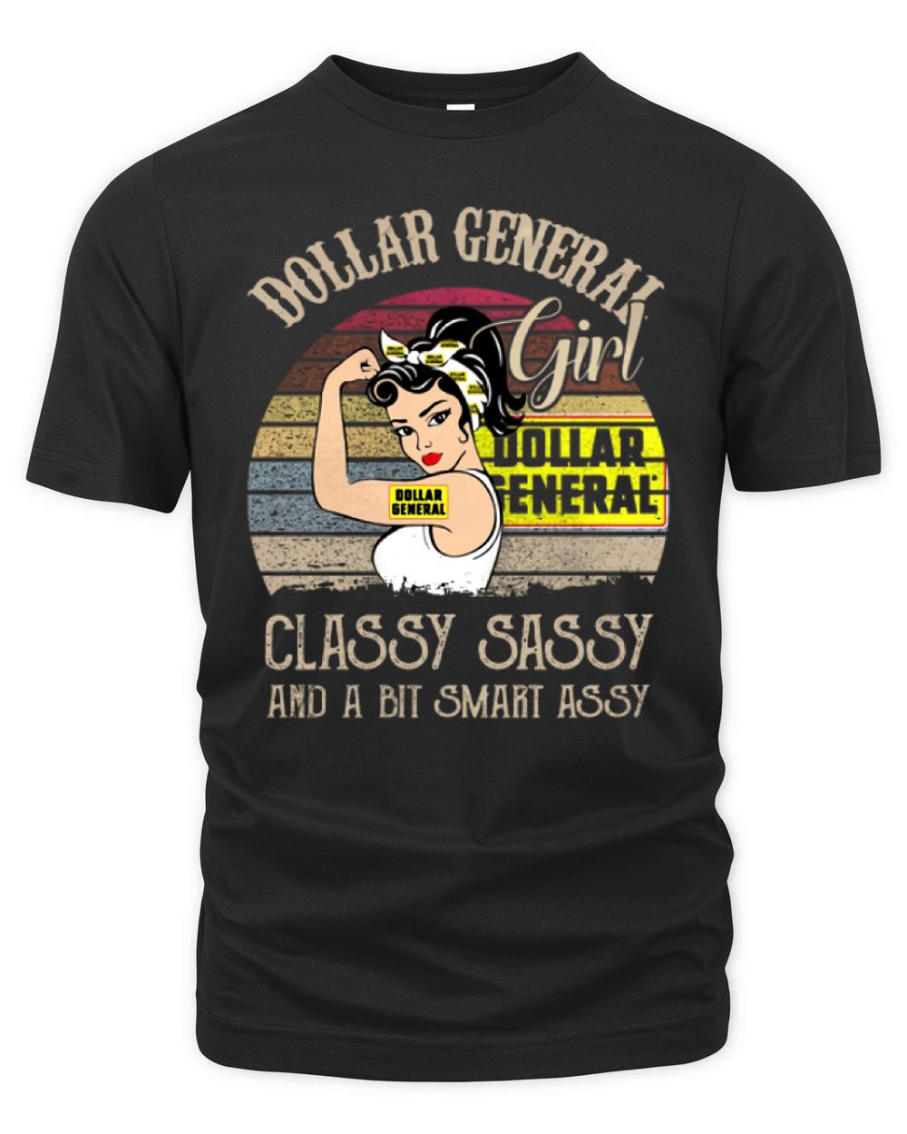 Dollar general girl classy sassy and a bit smart assy vintage shirt Organic Unisex T-shirt