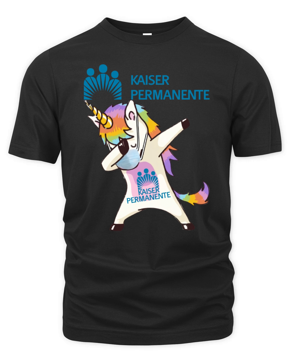 Unicorn mask dabbing kaiser permanente shirth Organic Unisex T-shirt