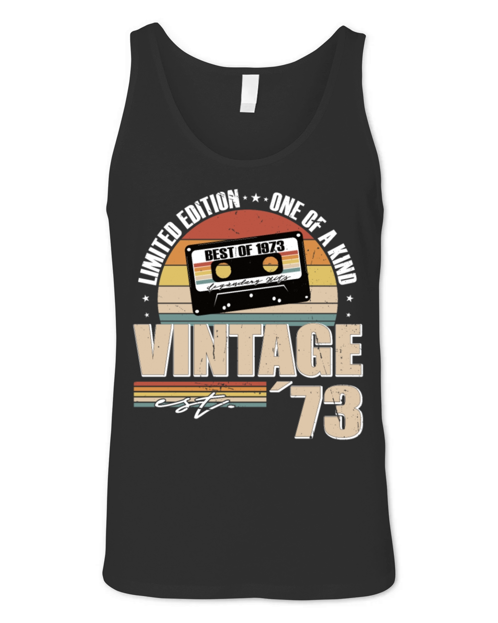 50th birthday vintage 1973 born in 1973 Unisex Jersey Tank
