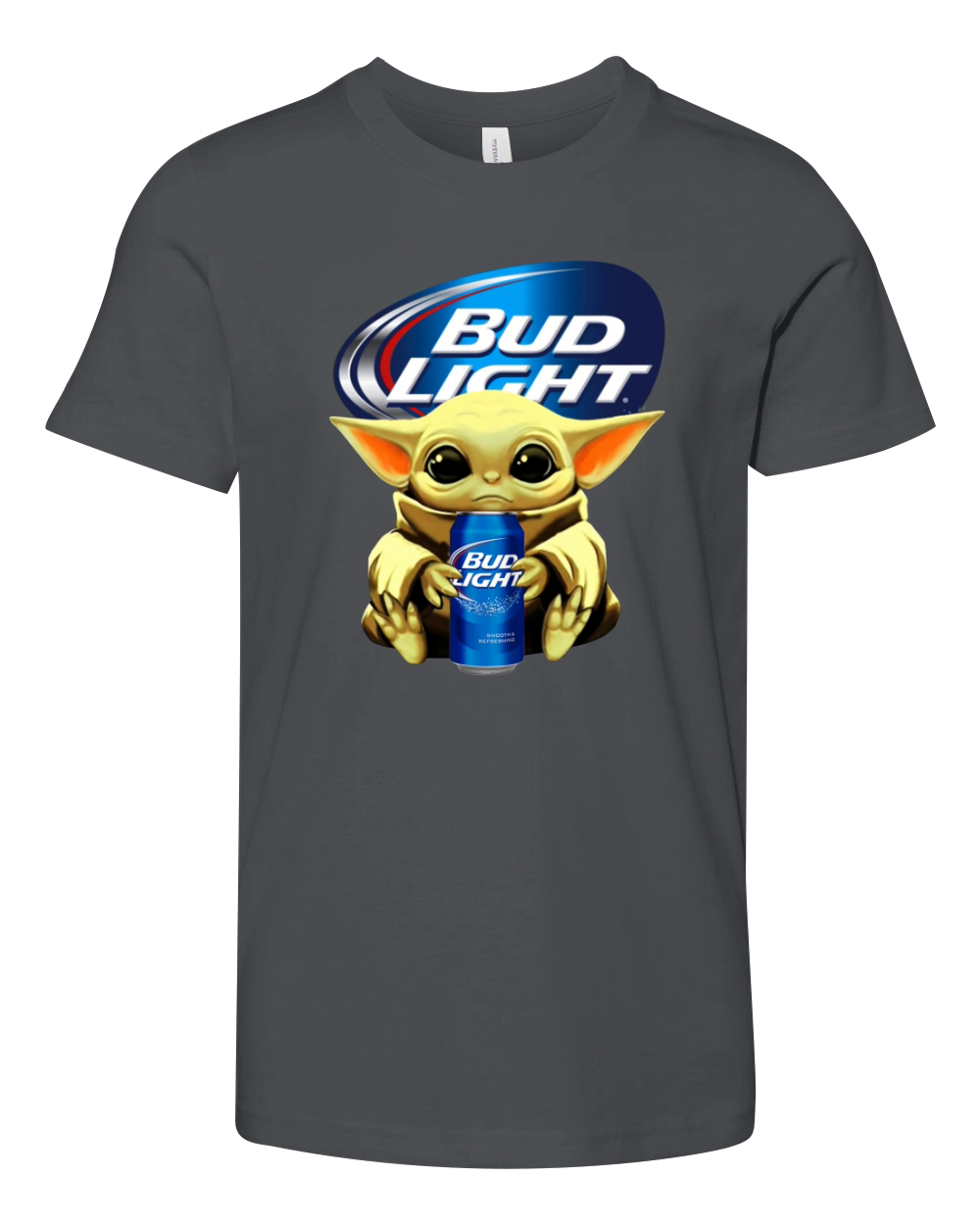 The Mandalorian Baby Yoda Bud Light Youth Unisex Jersey Tee