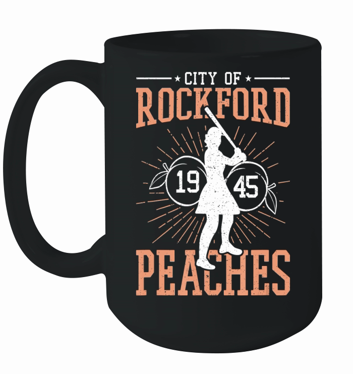 Baseball Rockford Peaches Feminist Graphic Ceramic Mug