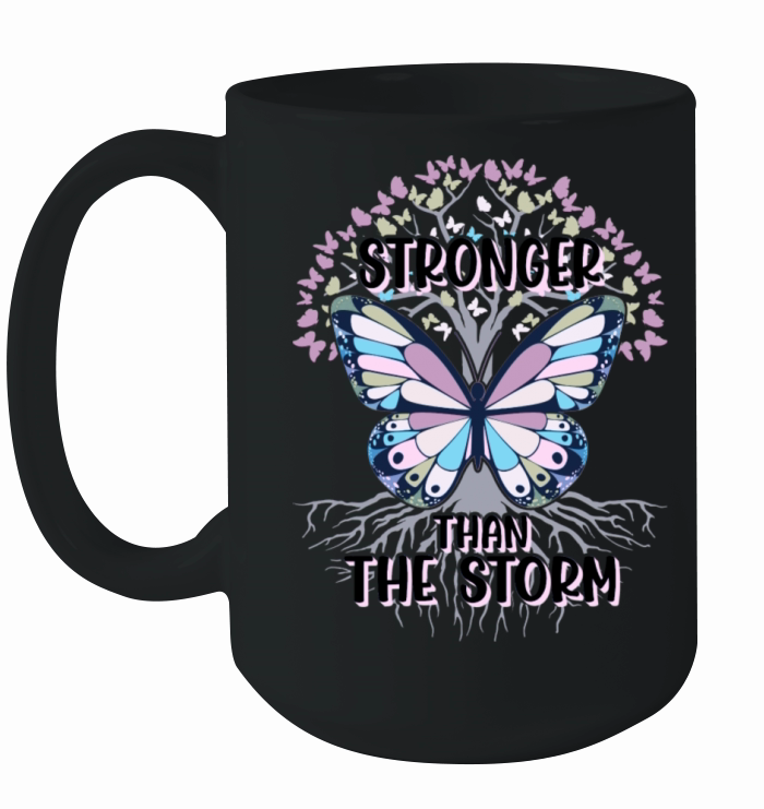 Stronger Than the Storm Motivational Quote Gift Ceramic Mug