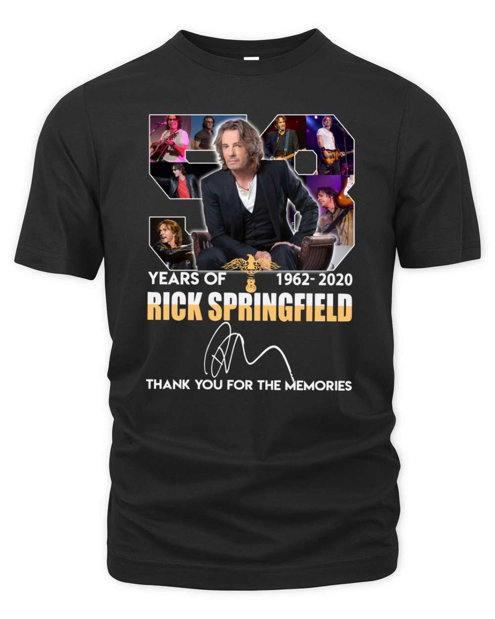 58 Years of Rick Springfield 1962-2020 thank you for memories signature Organic Unisex T-shirt