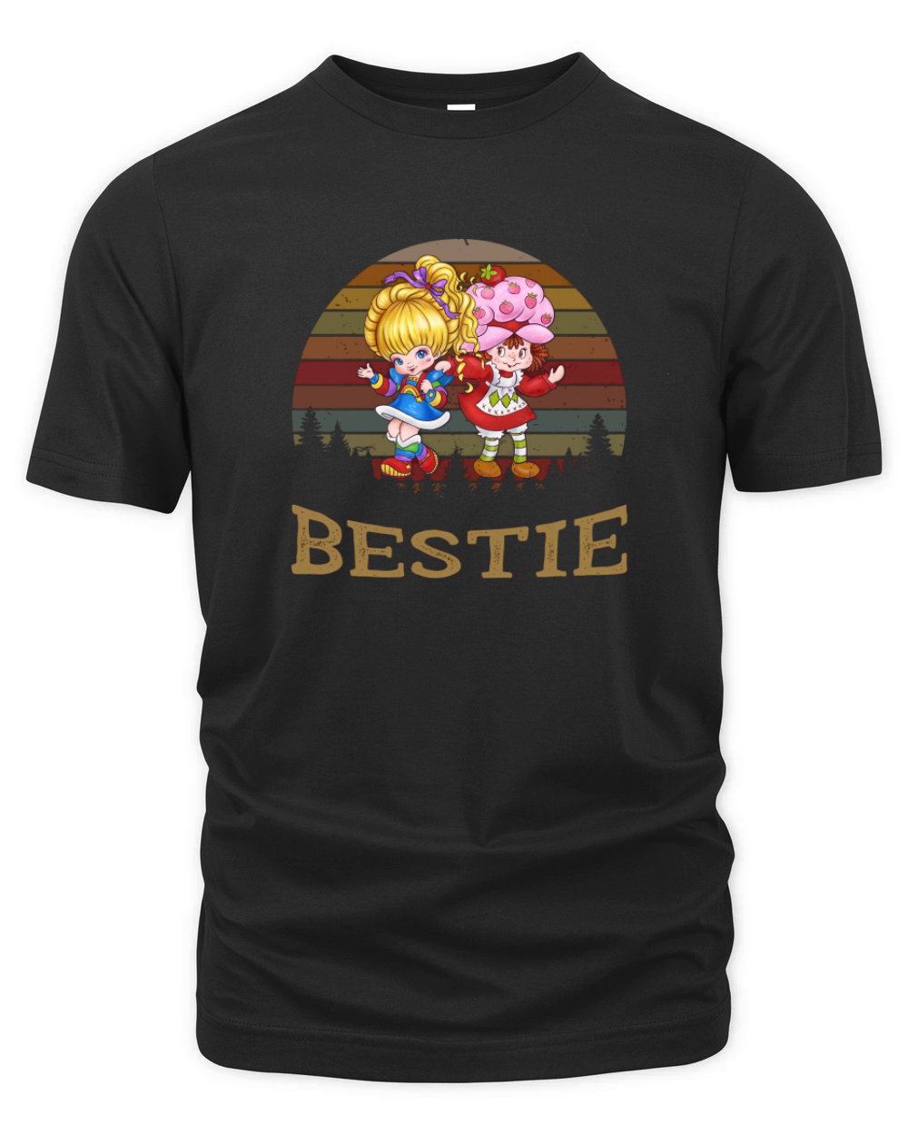 Bestie Strawberry Shortcake Vintage Organic Unisex T-shirt