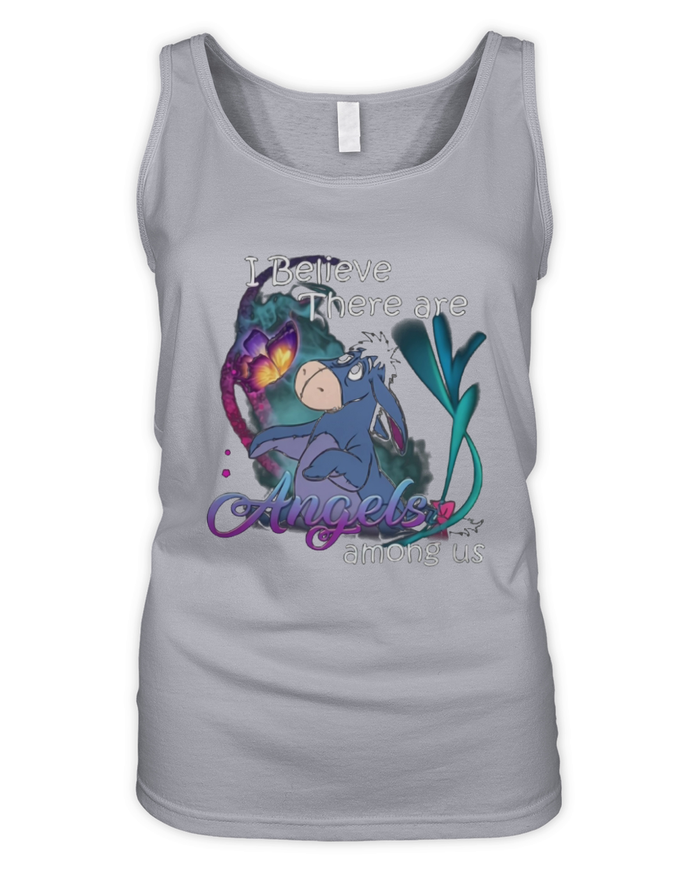 Eeyore I believe there are angels among us shirt Organic Women's Tank Top