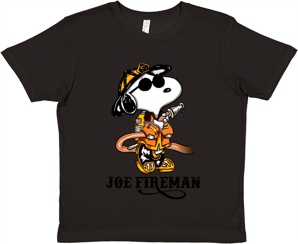 JOE FIREMAN SNOOPY Premium Kids Crewneck T-shirt