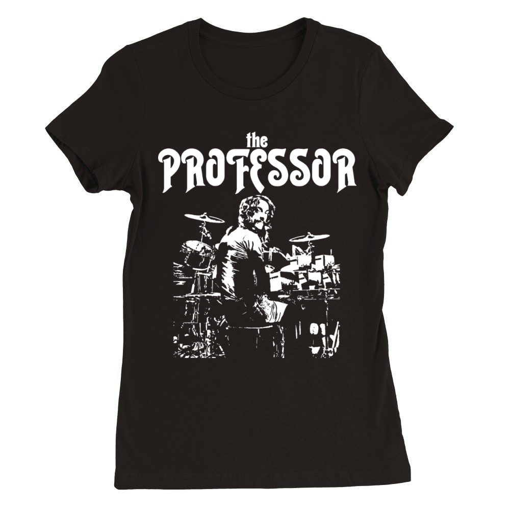 Neil Peart The Professor Drummer Premium Womens Crewneck T-shirt