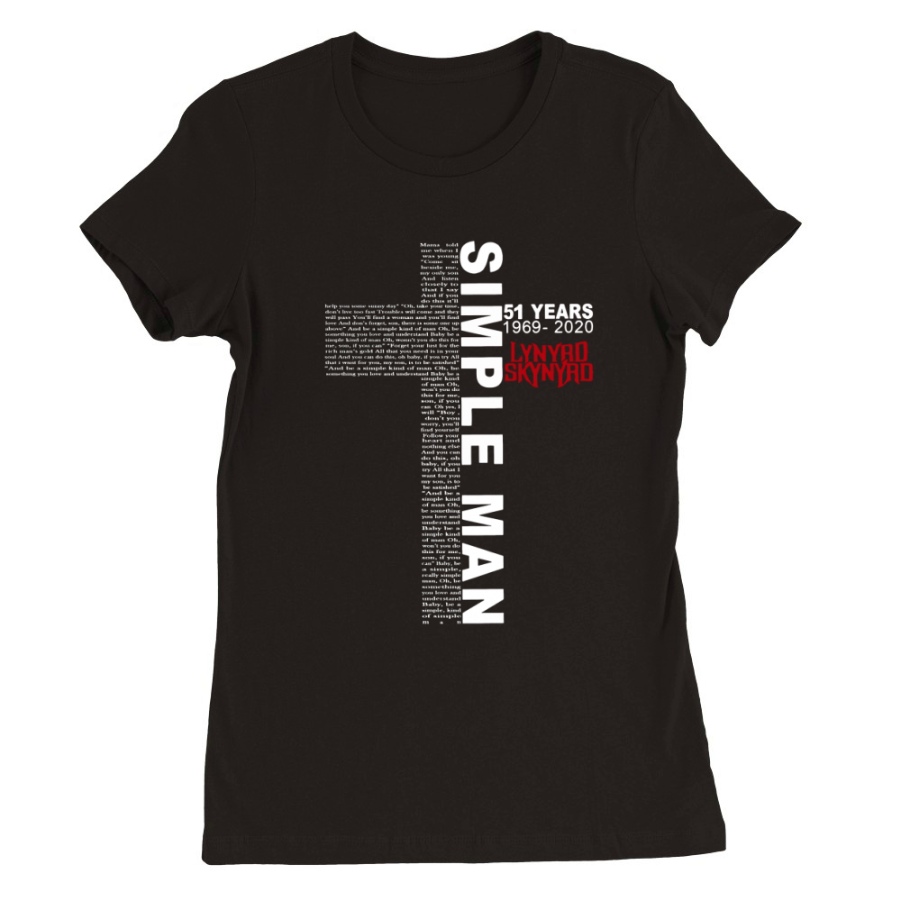 Simple Man 51 Years 1969-2020 Lynyrd Skynyrd shirt Premium Womens Crewneck T-shirt