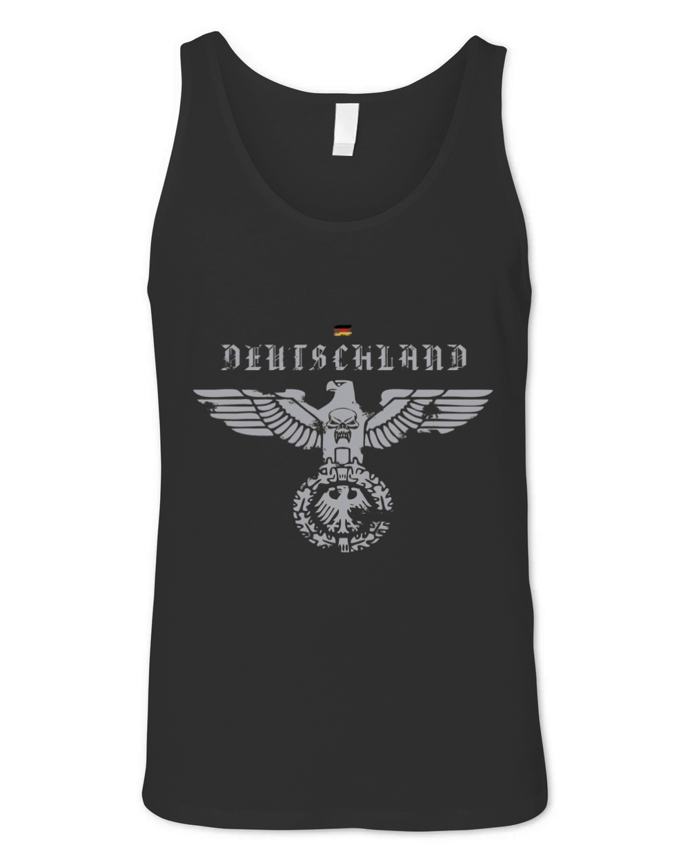 Deutschland German Shirt, Eagle with Skull, Vintage Unisex Jersey Tank