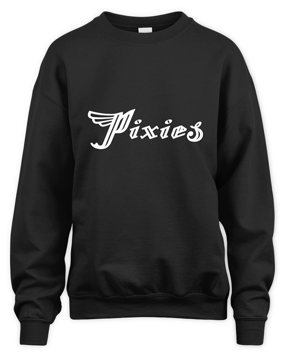 Pixies Band Logo Art Wing White Unisex Premium Crewneck Sweatshirt