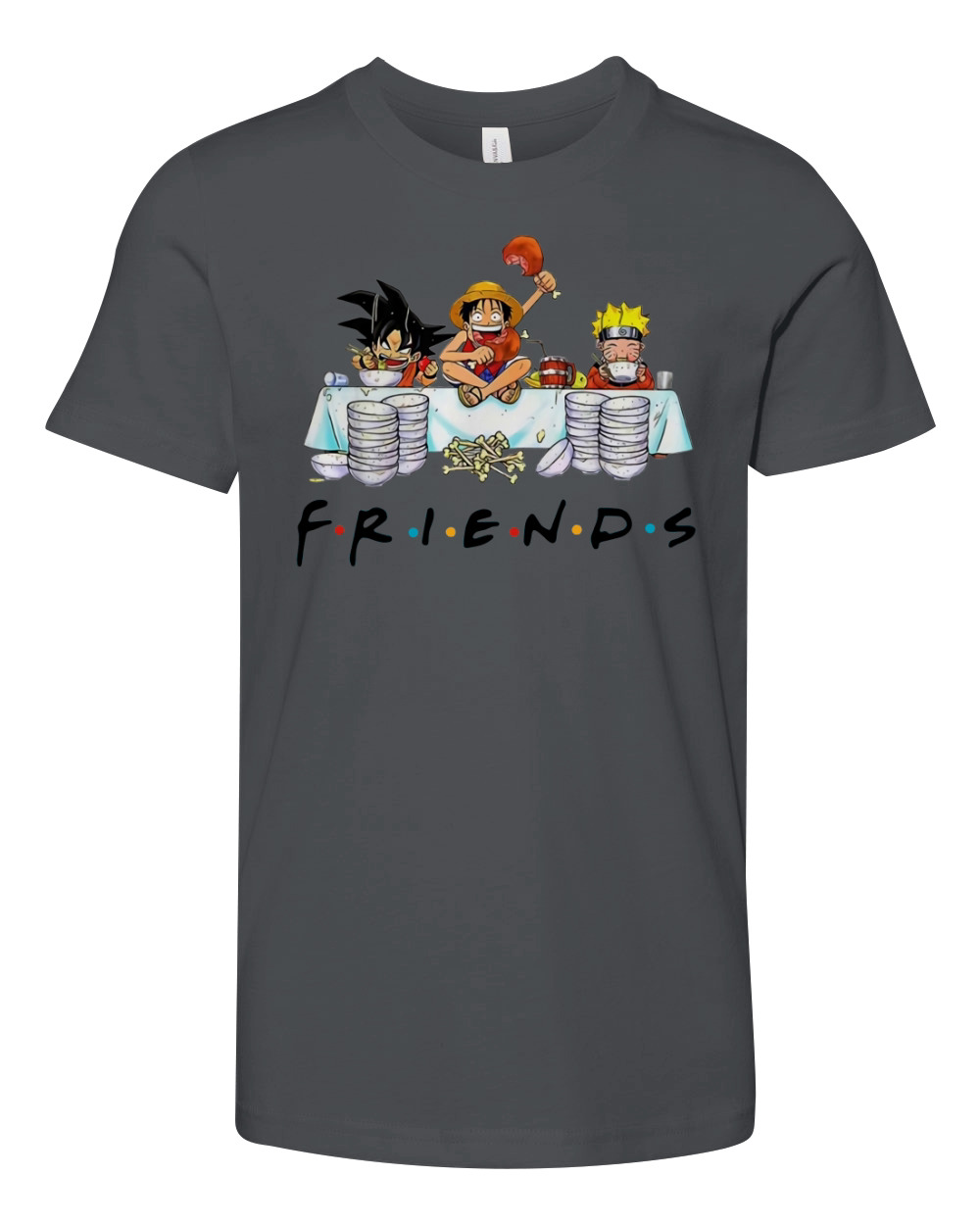 Friends Son Goku Naruto Luffy Youth Unisex Jersey Tee