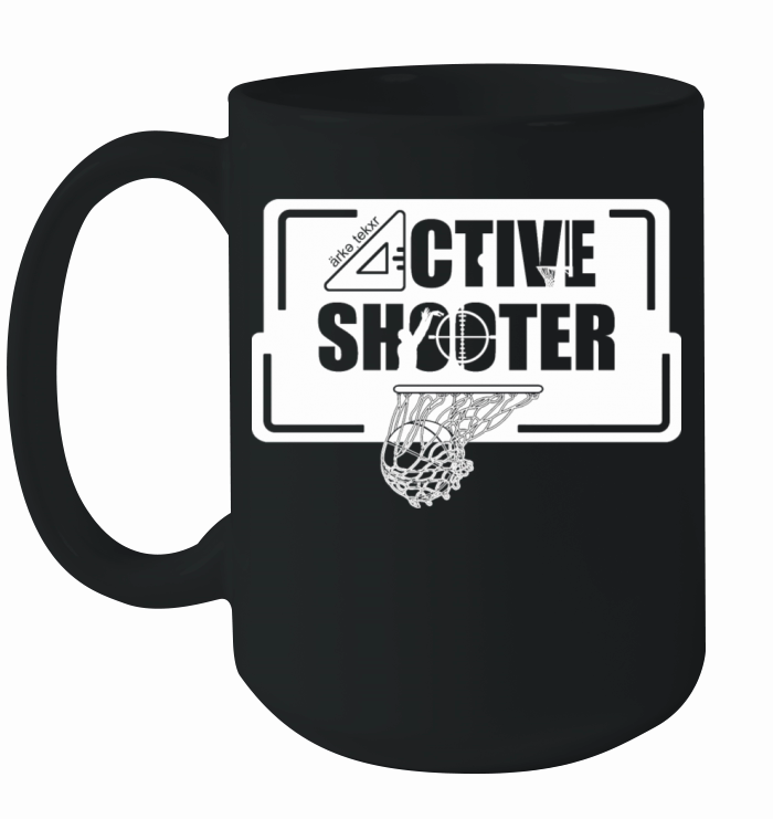 SPORTS - Basketball - Active Shooter White Ceramic Mug
