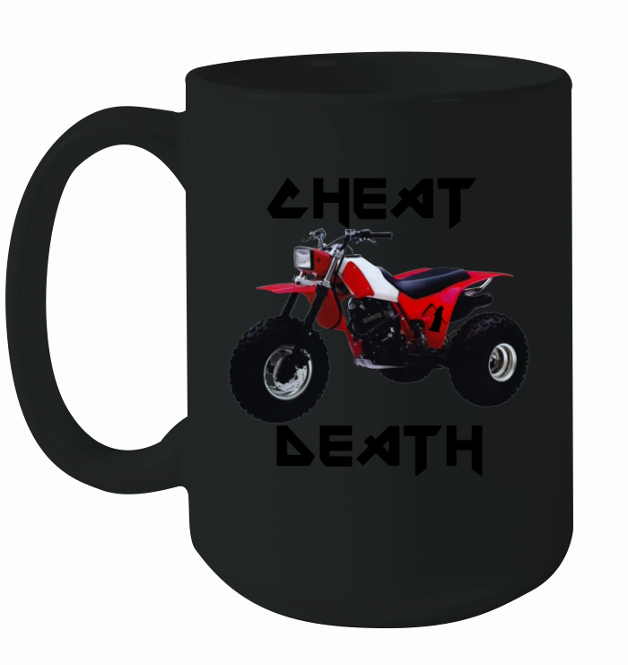 Vintage 3 Wheeler Cheat Death Ceramic Mug