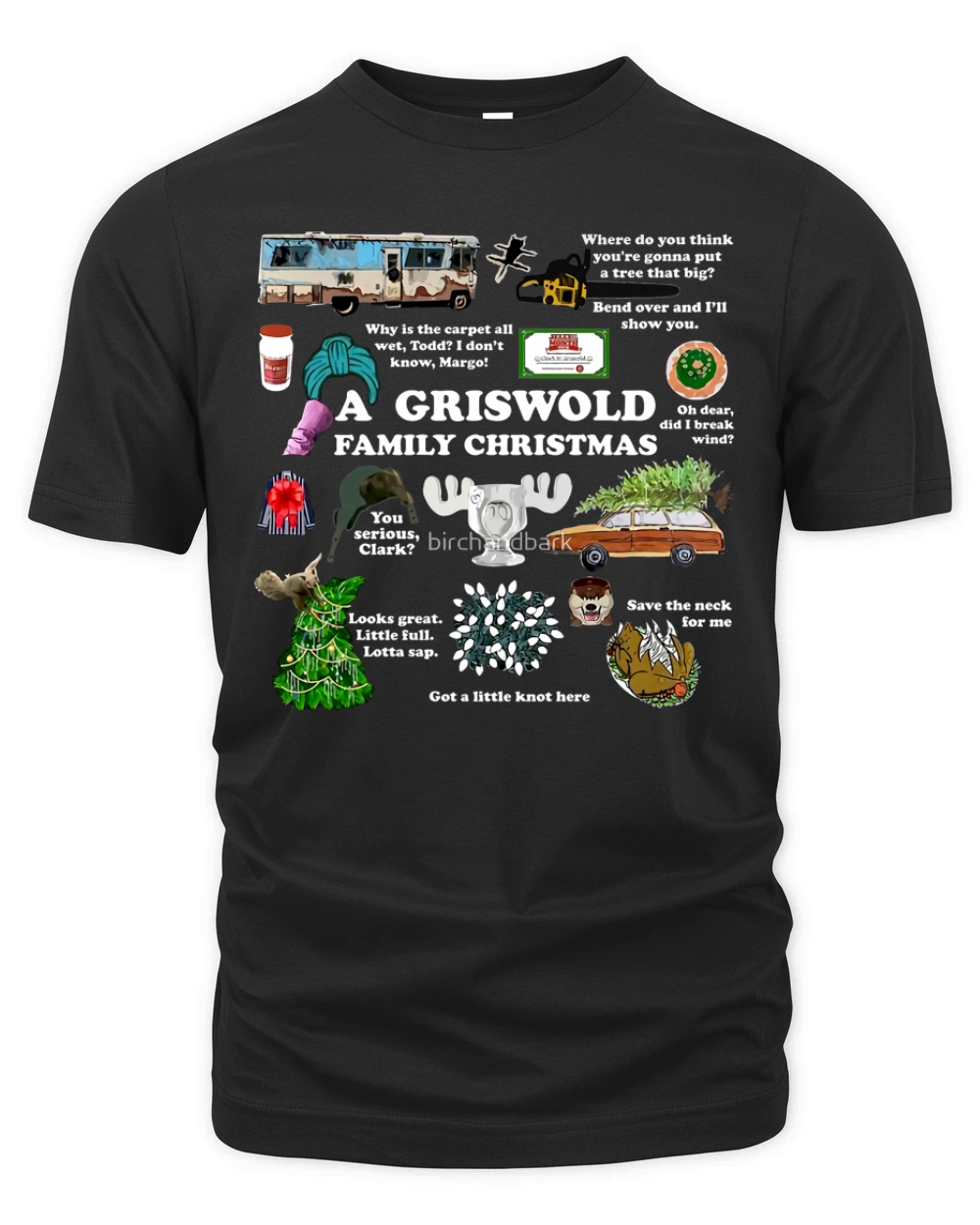 Christmas Vacation Collage Organic Unisex T-shirt