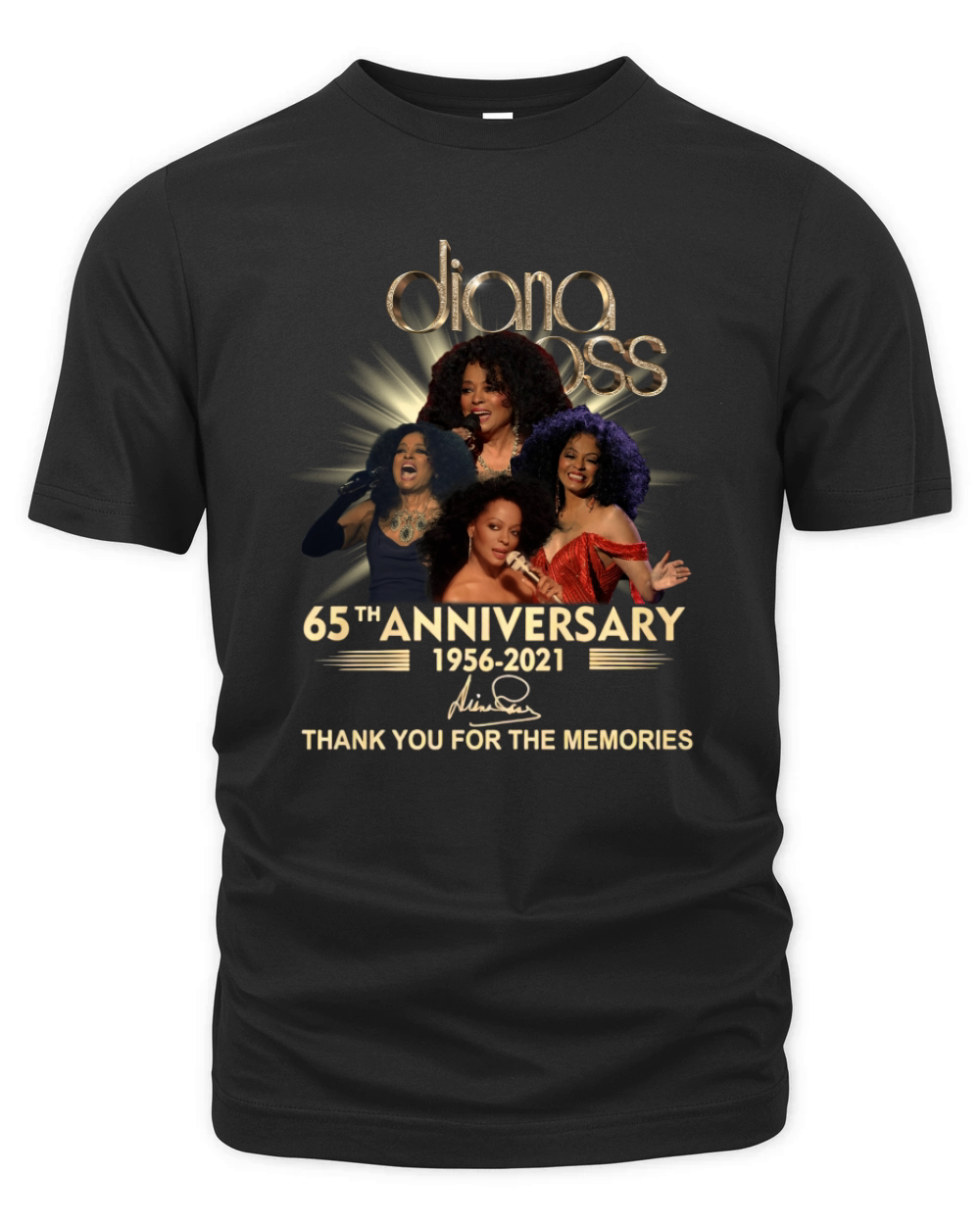 Diana Ross 65th anniversary 1956 to 2021 thank you for the memories signature Organic Unisex T-shirt
