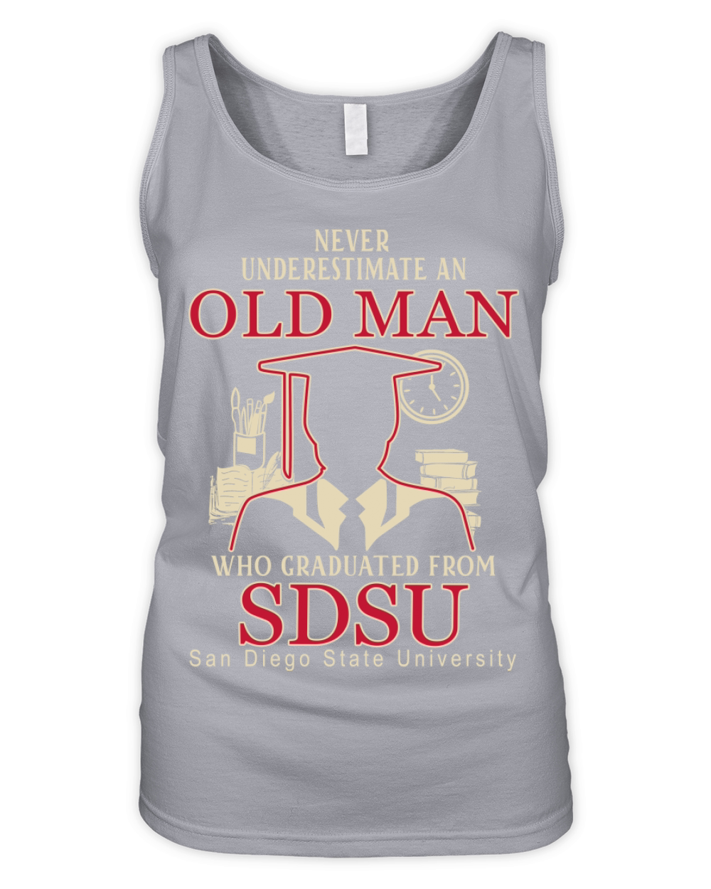 Never underestimate an old man who graduated from San Diego State University Organic Women's Tank Top